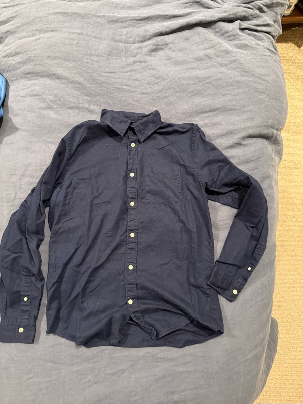 GAP Navy Long-Sleeve Button-Down Shirt